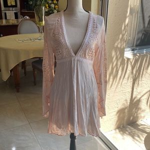 Sky Mini Dress Light Pink NWOT